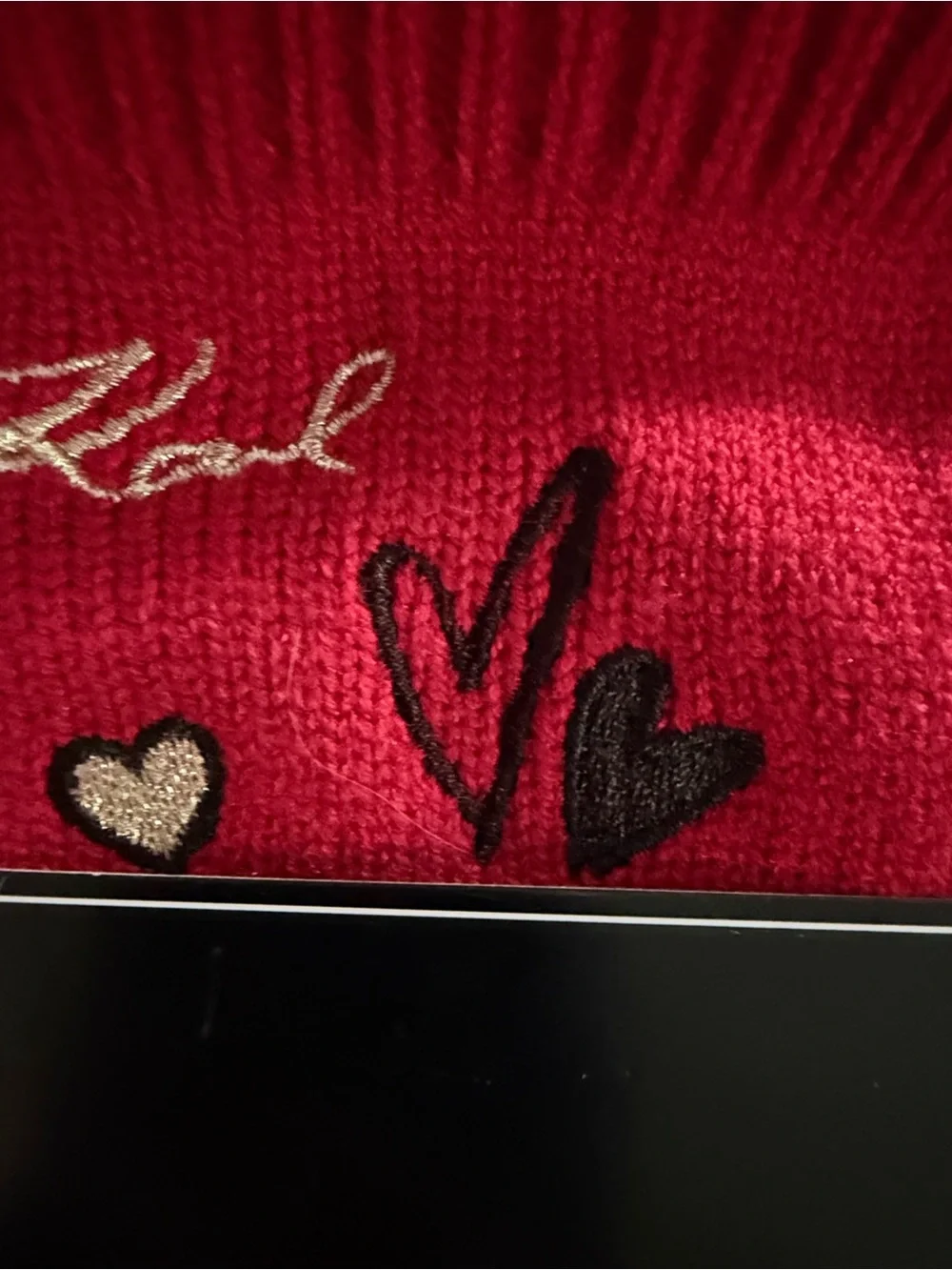 Karl Lagerfeld red knit